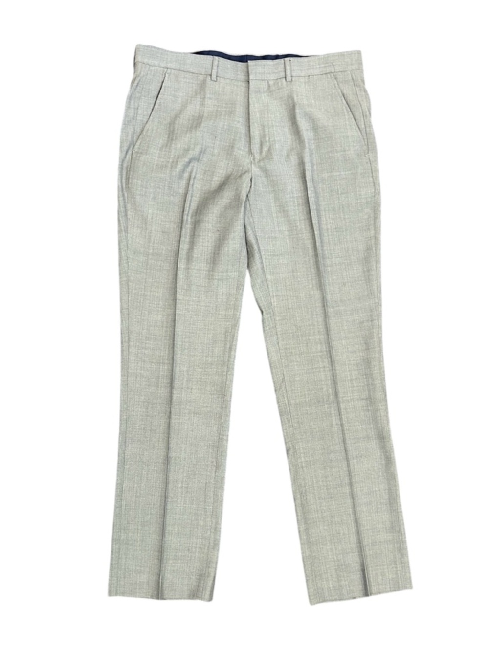 Nautica Men’s Wool Blend Flat Front Straight Leg Gray Dress Pants 34 x 32